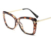 Female Square Eyeglasses Sexy Leopard Fashion Brand Transparent Women's Glasses Frame Luxury Oversized Prescription Glasses