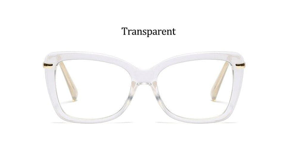 Female Square Eyeglasses Sexy Leopard Fashion Brand Transparent Women's Glasses Frame Luxury Oversized Prescription Glasses