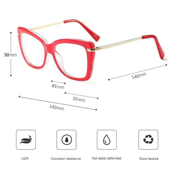 Female Square Eyeglasses Sexy Leopard Fashion Brand Transparent Women's Glasses Frame Luxury Oversized Prescription Glasses