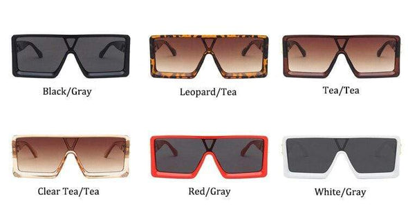 oversized Square black women's sunglasses  trend luxury brand Gradient shades for men Vintage Retro sunglasses woman