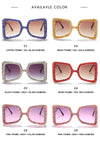 Oversized Rhinestone Sunglasses Women  Steampunk Diamond Sunglasses Square Punk Eyeglasses Gradient Handmade Sunglasses Men