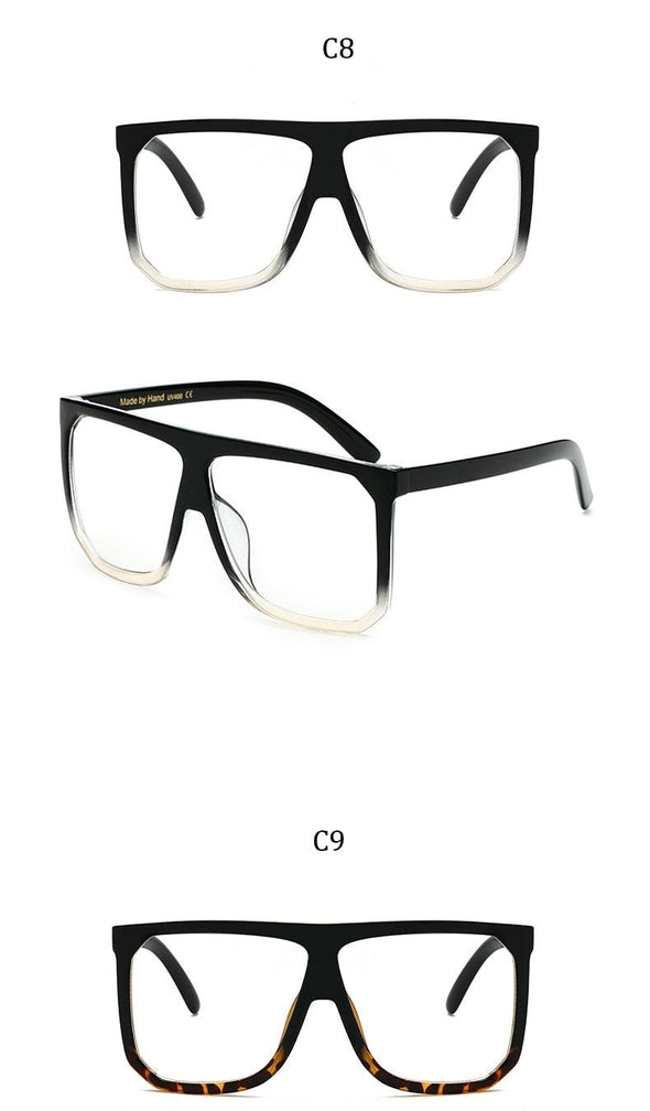 Big Frame Square Sunglasses Women fashion Flat Top Oversize Luxury Brand Gradient sun glasses for women