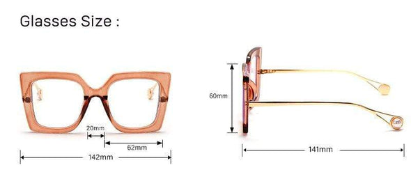 Vintage Glasses Women Men Square Clear Glasses Optical Anti Blue Light