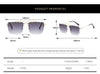 Vintage Women Sunglasses Cutting Lens Gradient Glasses Lace Rectangle Sun Glasses For Ladies Metal Frame Lunette
