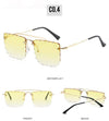 Vintage Women Sunglasses Cutting Lens Gradient Glasses Lace Rectangle Sun Glasses For Ladies Metal Frame Lunette
