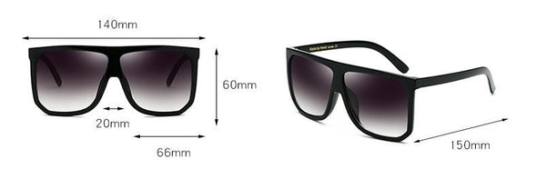 Big Frame Square Sunglasses Women fashion Flat Top Oversize Luxury Brand Gradient sun glasses for women