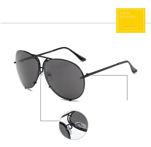 New Fashion Pilot Sunglasses Women Oversized Luxury Sun Glasses For Female Cool Mirror Vintage Lady Gradient Shades UV400