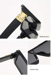oversized Square black women's sunglasses  trend luxury brand Gradient shades for men Vintage Retro sunglasses woman