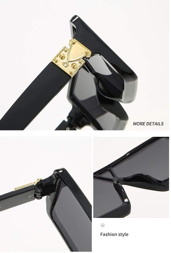 oversized Square black women's sunglasses  trend luxury brand Gradient shades for men Vintage Retro sunglasses woman