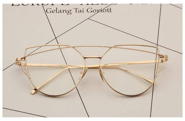 Computer Transparent Eyewear Frames Classic Brand Fashion Cat Eye Glasses For Women Oversized Spectacle Eyeglasses