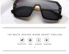 Oversized One-piece Sunglasses Women Luxury Brand Eyeglasses Women/Men Retro Glasses Women Metal Lentes De Sol Mujer