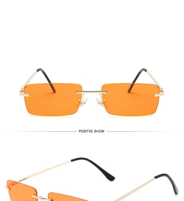 Rimless Retro Sunglasses Women Luxury Eyeglasses For Women/Men Vintage Glasses Women Mirror Oculos De Sol Feminino