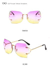 Fashion Women Rimless Sunglasses Gradient Glasses UV400