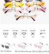 Rimless Retro Sunglasses Women Luxury Eyeglasses For Women/Men Vintage Glasses Women Mirror Oculos De Sol Feminino