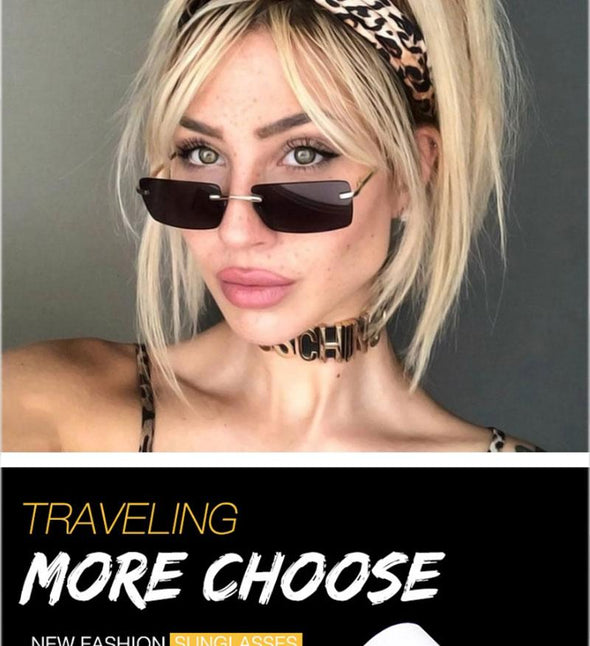 Rimless Retro Sunglasses Women Luxury Eyeglasses For Women/Men Vintage Glasses Women Mirror Oculos De Sol Feminino