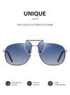 Vintage Men's Polarized Sunglasses Driving Pilot Sun Glasses For Male Female Black Blue Metal Goggle