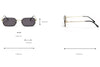 rectangle sunglasses men woman blue red mirror lens retro small metal frame glasses