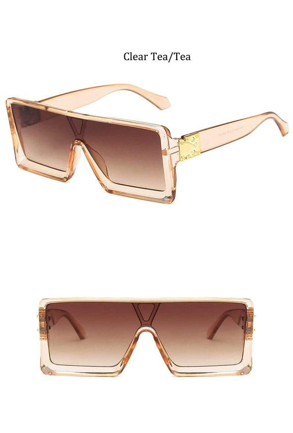 oversized Square black women's sunglasses  trend luxury brand Gradient shades for men Vintage Retro sunglasses woman