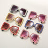 Oversized Rhinestone Sunglasses Women  Steampunk Diamond Sunglasses Square Punk Eyeglasses Gradient Handmade Sunglasses Men