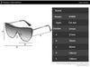 Gradient Brown One Piece Sunglasses Women  Luxury Brand Glasses Metal Cross Designer Shades Big Sunglass UV400