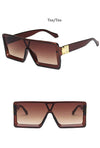 oversized Square black women's sunglasses  trend luxury brand Gradient shades for men Vintage Retro sunglasses woman