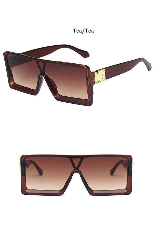 oversized Square black women's sunglasses  trend luxury brand Gradient shades for men Vintage Retro sunglasses woman