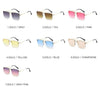 Vintage Women Sunglasses Cutting Lens Gradient Glasses Lace Rectangle Sun Glasses For Ladies Metal Frame Lunette