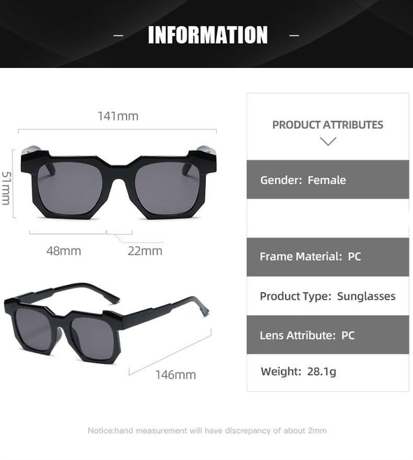 Square Sunglasses Women Men Fashion New Vintage Shades Glasses UV400