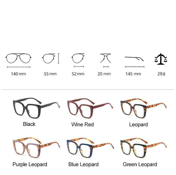 Fashion Brand Anti Blue Light Glasses Women Oversized Square Purple Eyeglasses Computer Prescription Glasses Frame Luxury Oculos