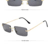 Rimless Retro Sunglasses Women Luxury Eyeglasses For Women/Men Vintage Glasses Women Mirror Oculos De Sol Feminino