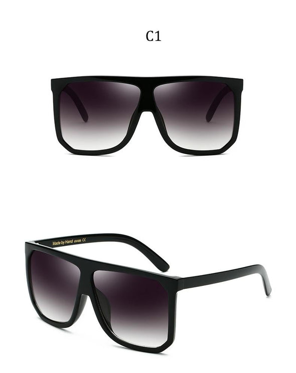 Big Frame Square Sunglasses Women fashion Flat Top Oversize Luxury Brand Gradient sun glasses for women