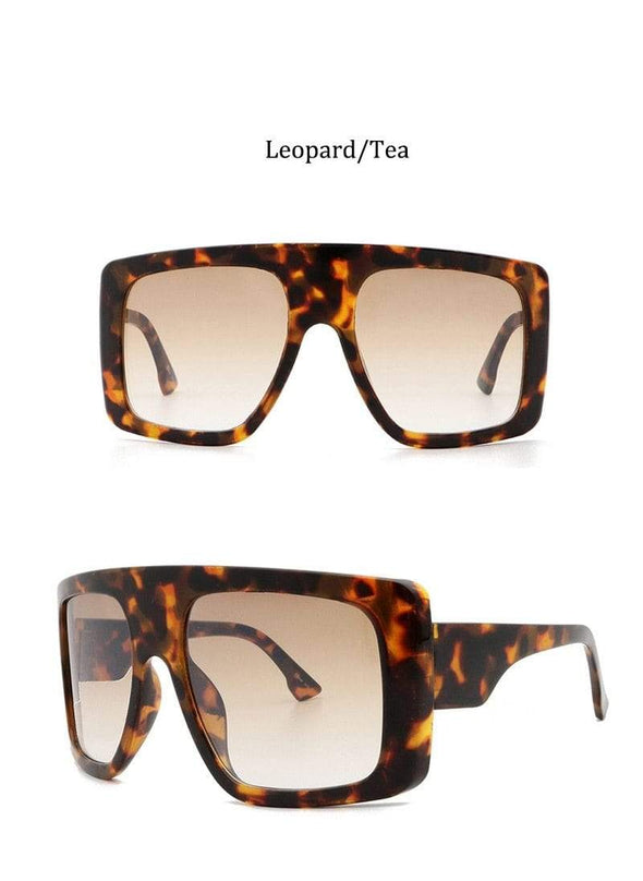 oversized black shades Women sunglasses men luxury brand Big Frame Flat Top vintage sunglasses female oculos de sol