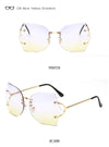 Fashion Women Rimless Sunglasses Gradient Glasses UV400