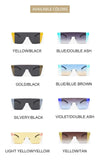 ladies square sunglasses ladies frame shadow retro brand designer women's Gradient oversized sunglasses