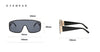 Rimless Oversized One-Piece Sunglasses Square Women Designer Shades