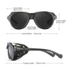 Luxury Steampunk Pilot Sunglasses Men and Women Soft Leather Shield Glasses UV400 Protection ALI061004