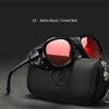 Luxury Steampunk Pilot Sunglasses Men and Women Soft Leather Shield Glasses UV400 Protection ALI061004