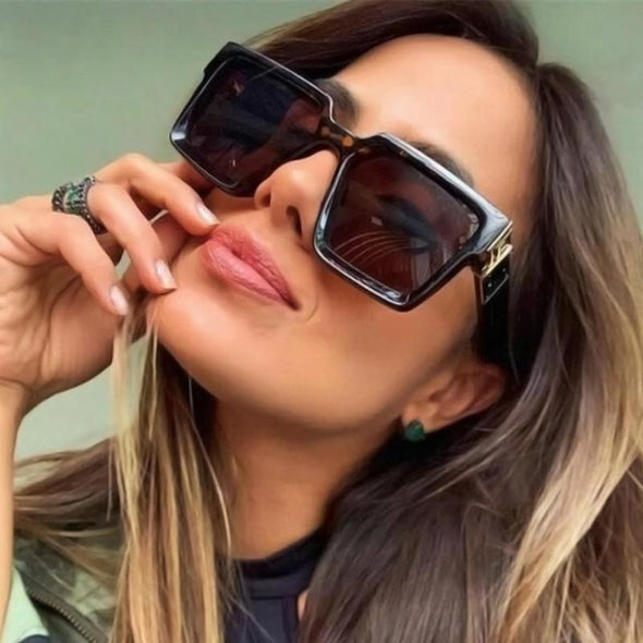 Luxury Retro Sunglasses Women Square Brand Sunglasses Women Mirror Sun Glasses Men Eyewear
