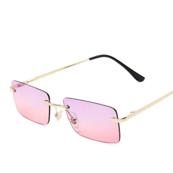 Rimless Retro Sunglasses Women Luxury Eyeglasses For Women/Men Vintage Glasses Women Mirror Oculos De Sol Feminino