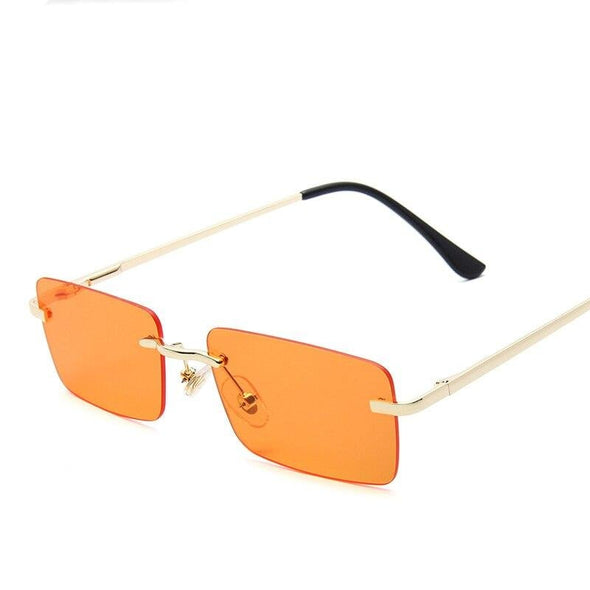 Rimless Retro Sunglasses Women Luxury Eyeglasses For Women/Men Vintage Glasses Women Mirror Oculos De Sol Feminino