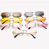 Rimless Retro Sunglasses Women Luxury Eyeglasses For Women/Men Vintage Glasses Women Mirror Oculos De Sol Feminino