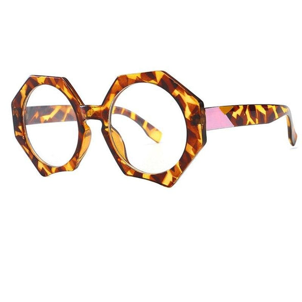 Luxury Brand Glasses Woman Fashion Oversized Sexy Ladies Leopard Cat Eye Glasses Frames For Women Eyewear Sunglases