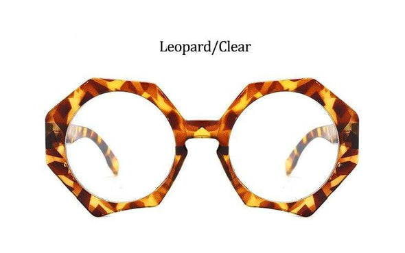 Luxury Brand Glasses Woman Fashion Oversized Sexy Ladies Leopard Cat Eye Glasses Frames For Women Eyewear Sunglases
