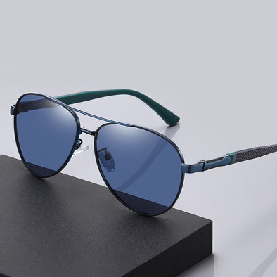Men's Sunglasses Polarized Lens Fashion Rays Aviation Frame Spring Legs Brand Designer Sun Glasses