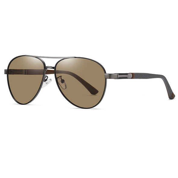 Men's Sunglasses Polarized Lens Fashion Rays Aviation Frame Spring Legs Brand Designer Sun Glasses