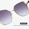 Women Oversized Square Sun Glasses Fashion Imitation Rhinestones Gradient Sunglass