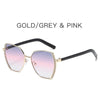 Women Oversized Square Sun Glasses Fashion Imitation Rhinestones Gradient Sunglass