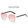 Women Oversized Square Sun Glasses Fashion Imitation Rhinestones Gradient Sunglass