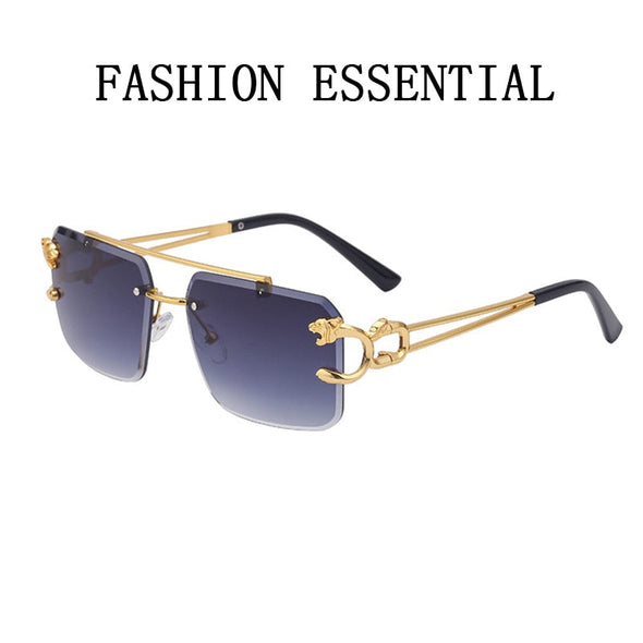 New Retro Rimless Sunglasses For Men Steampunk Sunglasses Punk Fashion Glasses Vintage Shades Gafas De Sol Sonnenbrill Sun