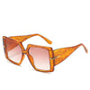 Classic Oversized Square Sunglasses  Leopard Sun Glasses Female Gradient Vintage